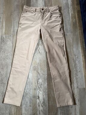 7 Diamonds Cream Slim Straight Pants